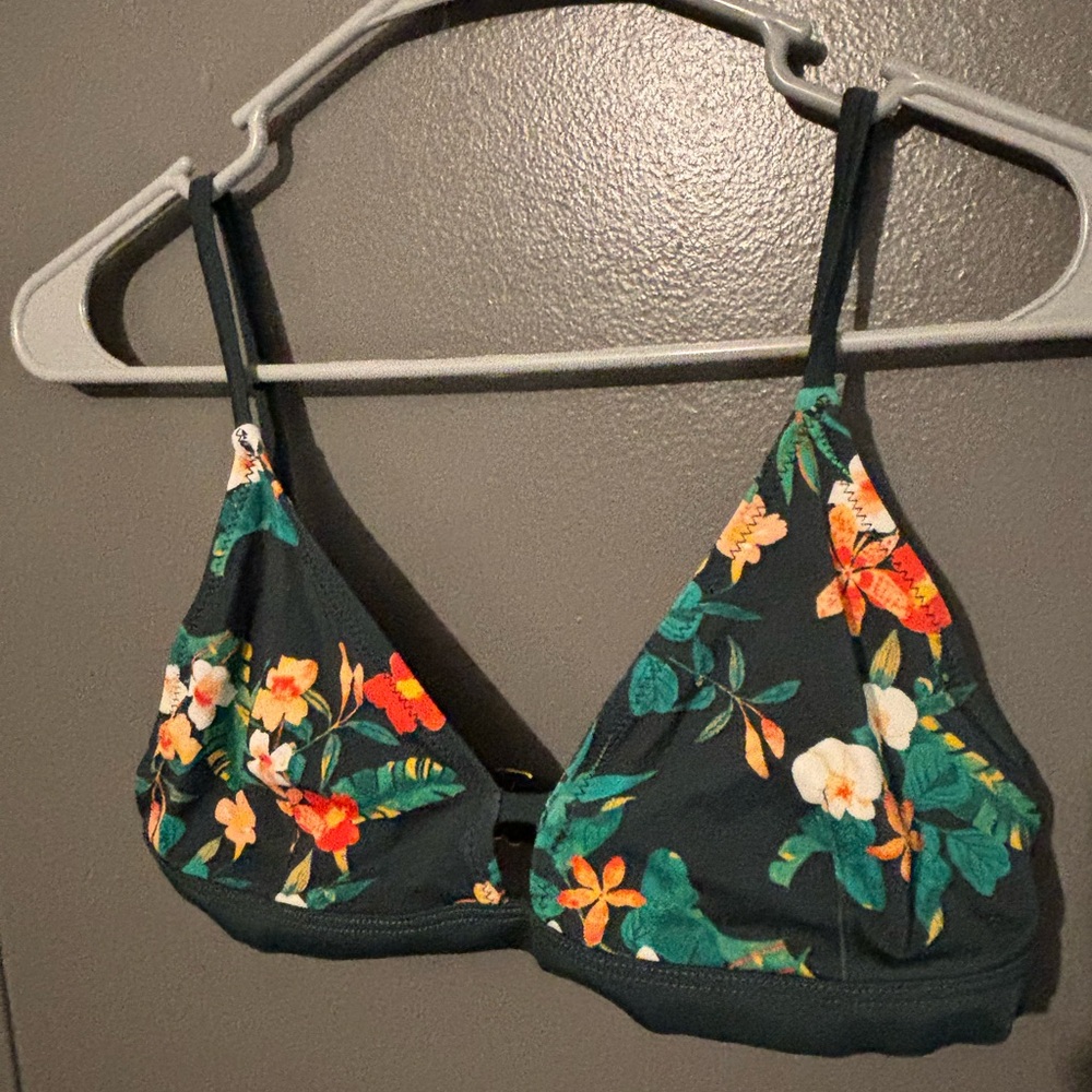 Lively Bikini triangle top Hawaiian Floral Print Bandeau Hm